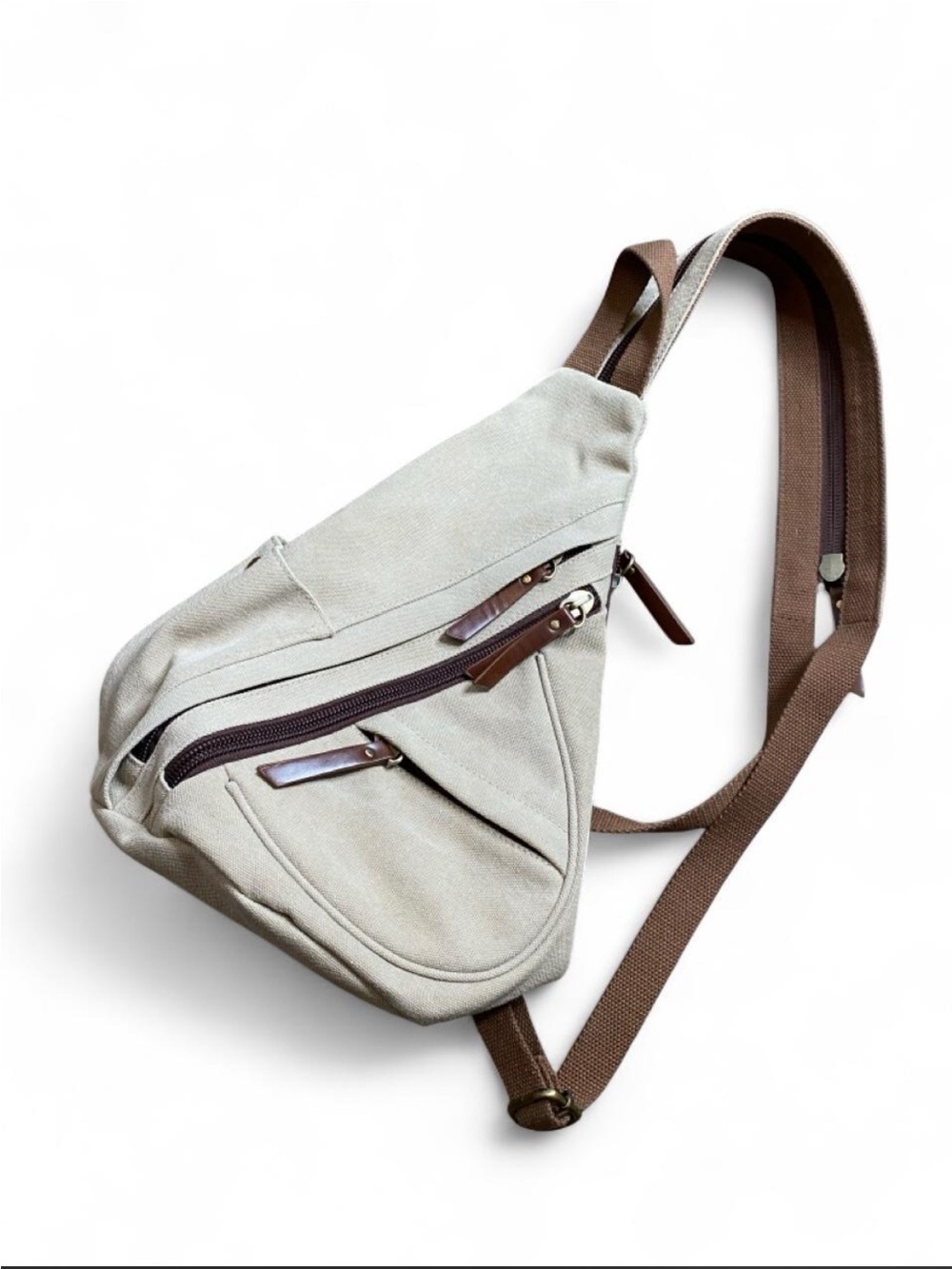 Antik Kraft Unisex Canvas Sling Bag or Backpack Travel Rustic Messenger